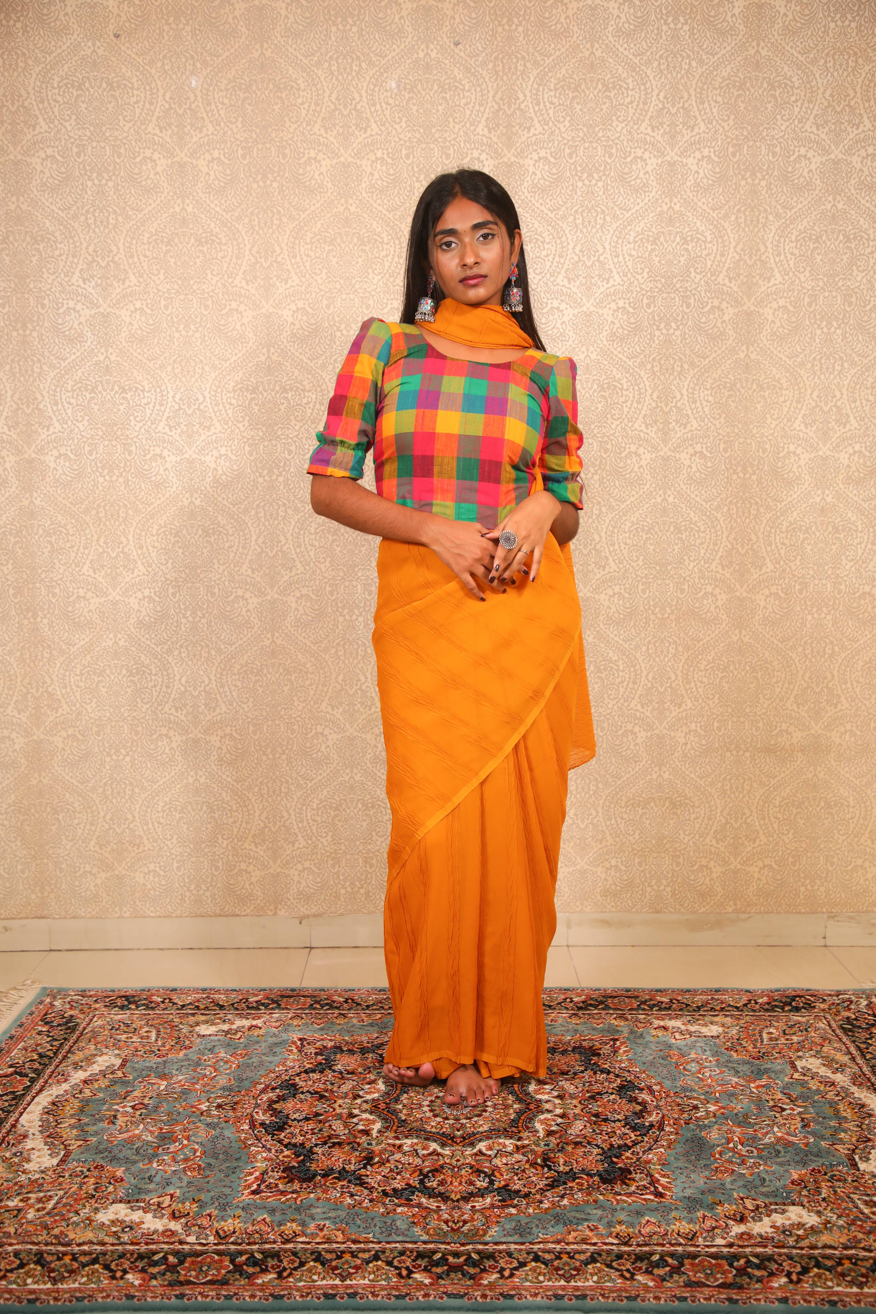 Shiuli- Corset Top in Mutlicolor Cotton Fabric