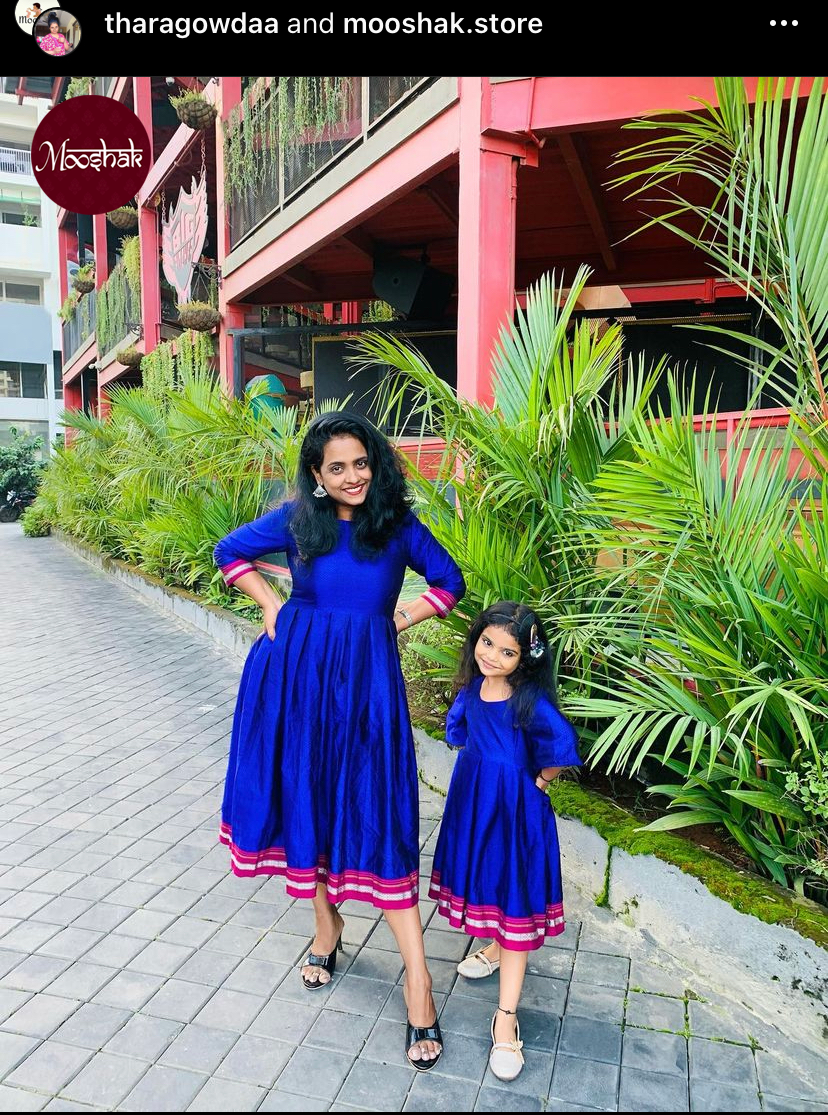 Mother Daughter Twinning Dresses, Ambika Frock Roll in Purple