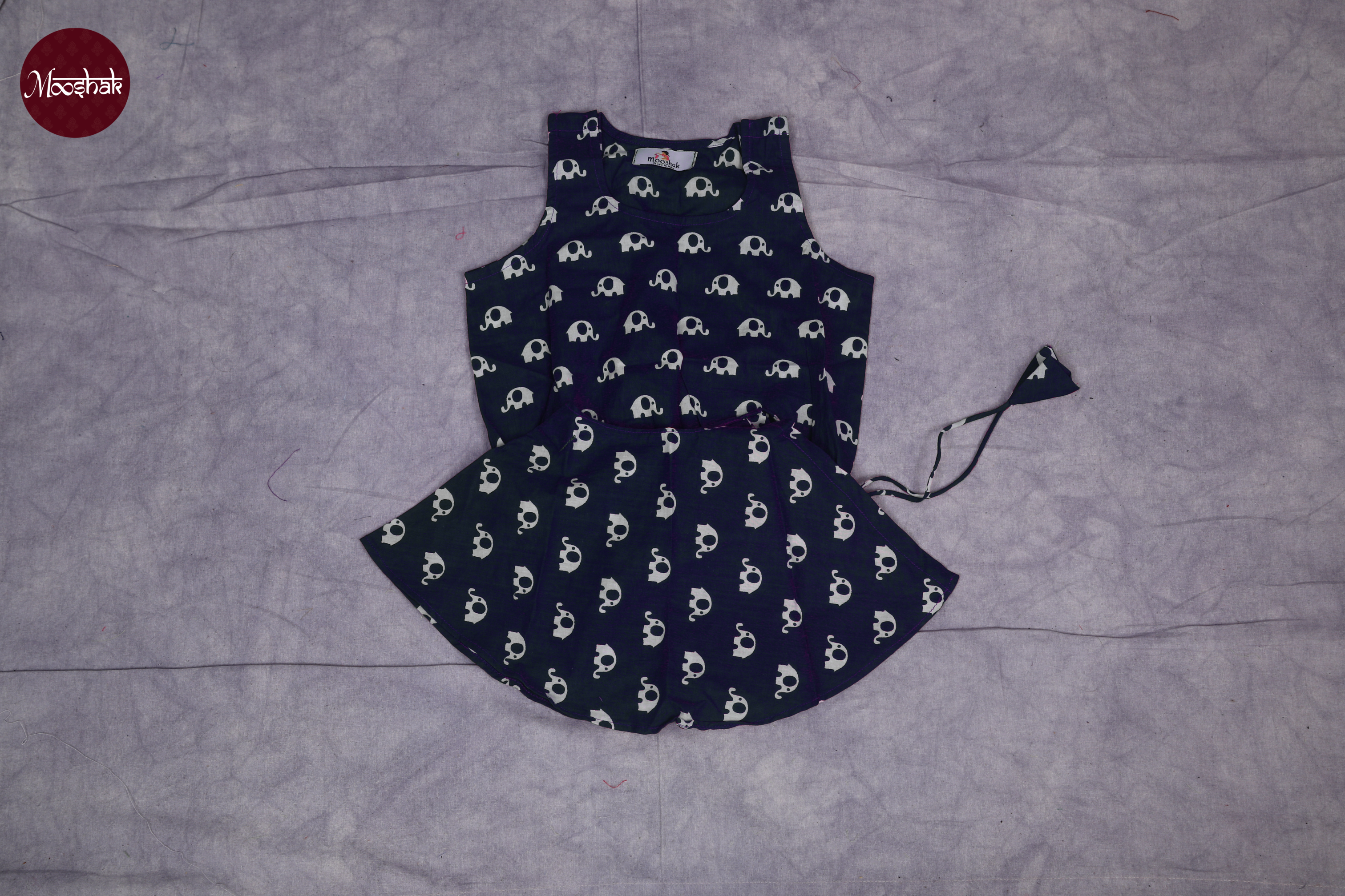 Angel Whisper - Onesie Rompers in Blue with elephant print