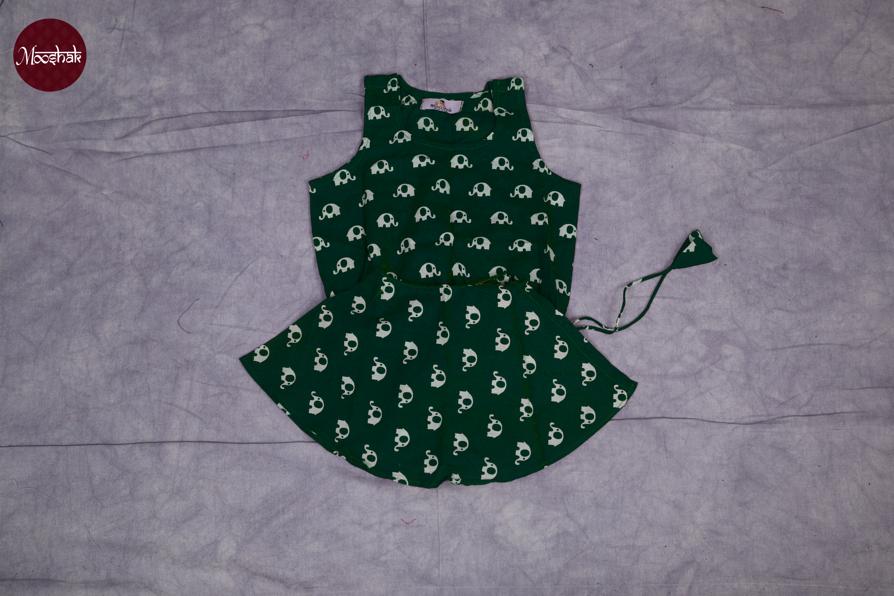 Angel Whisper - Onesie Rompers in Green with elephant print