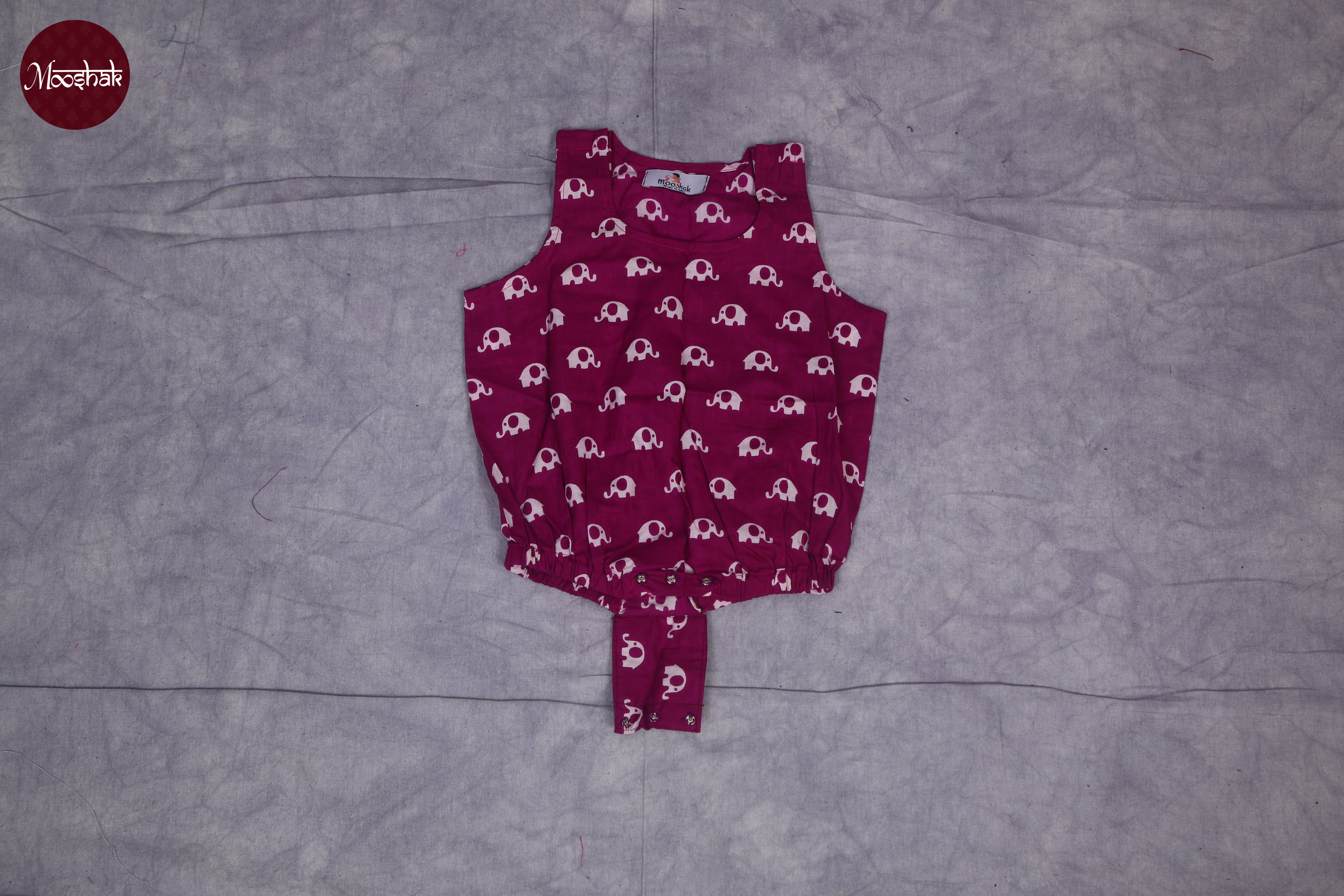 Angel Whisper - Onesie Rompers in Purple with elephant print