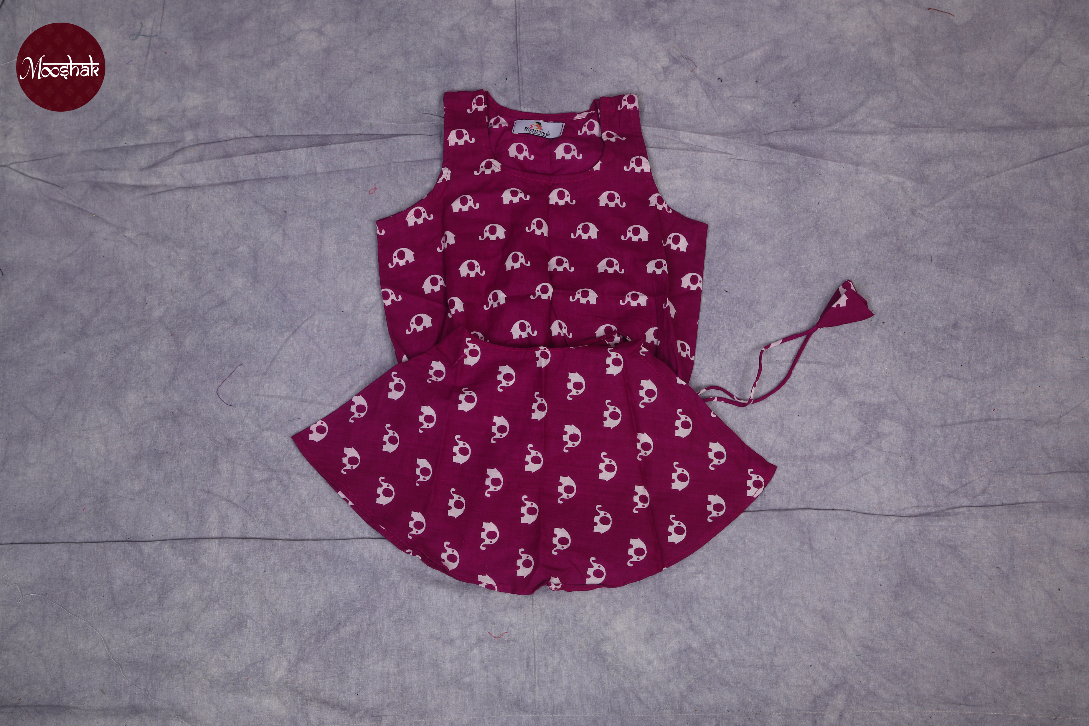 Angel Whisper - Onesie Rompers in Purple with elephant print