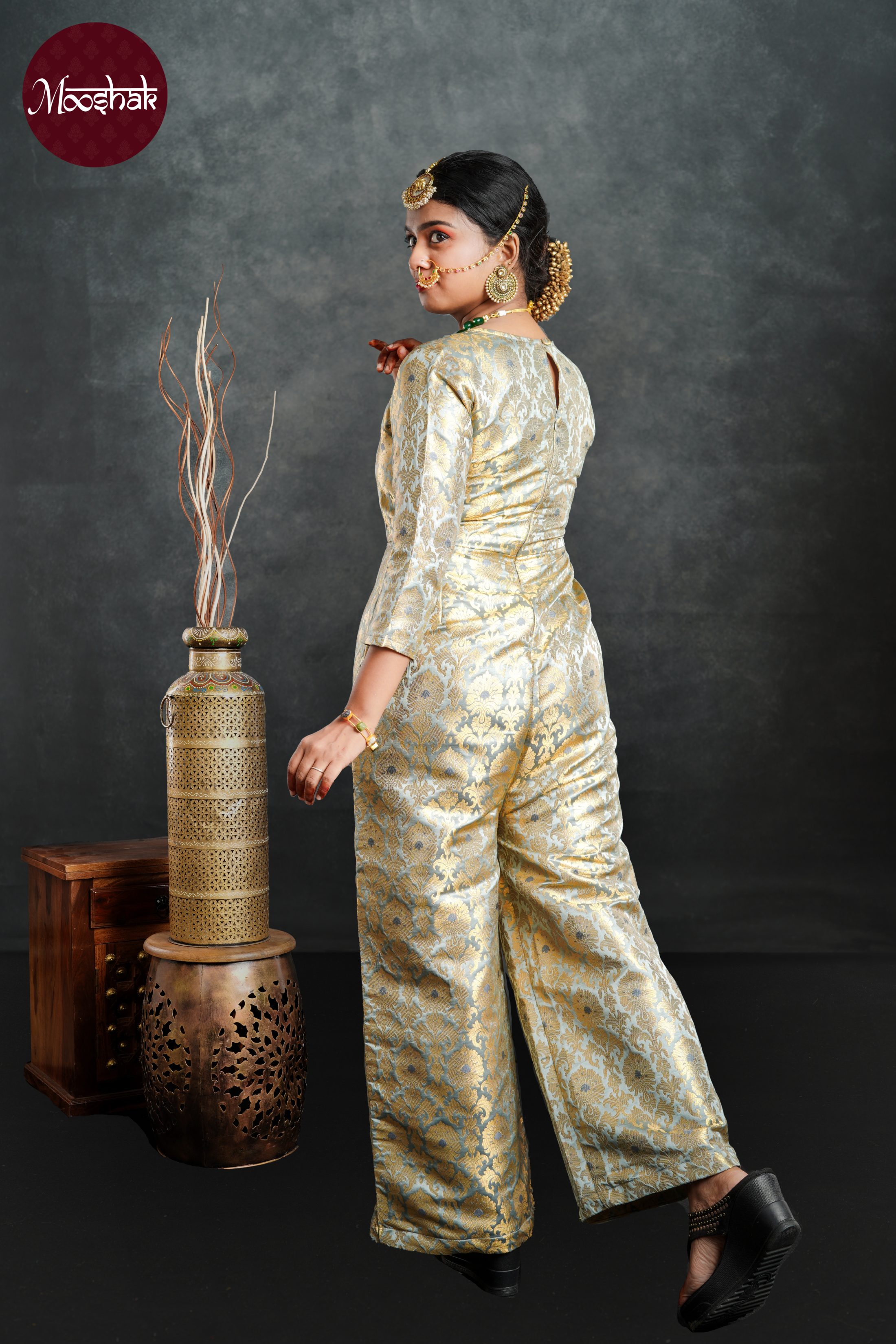 Gold Jumpsuit Mom & Daughter Set
