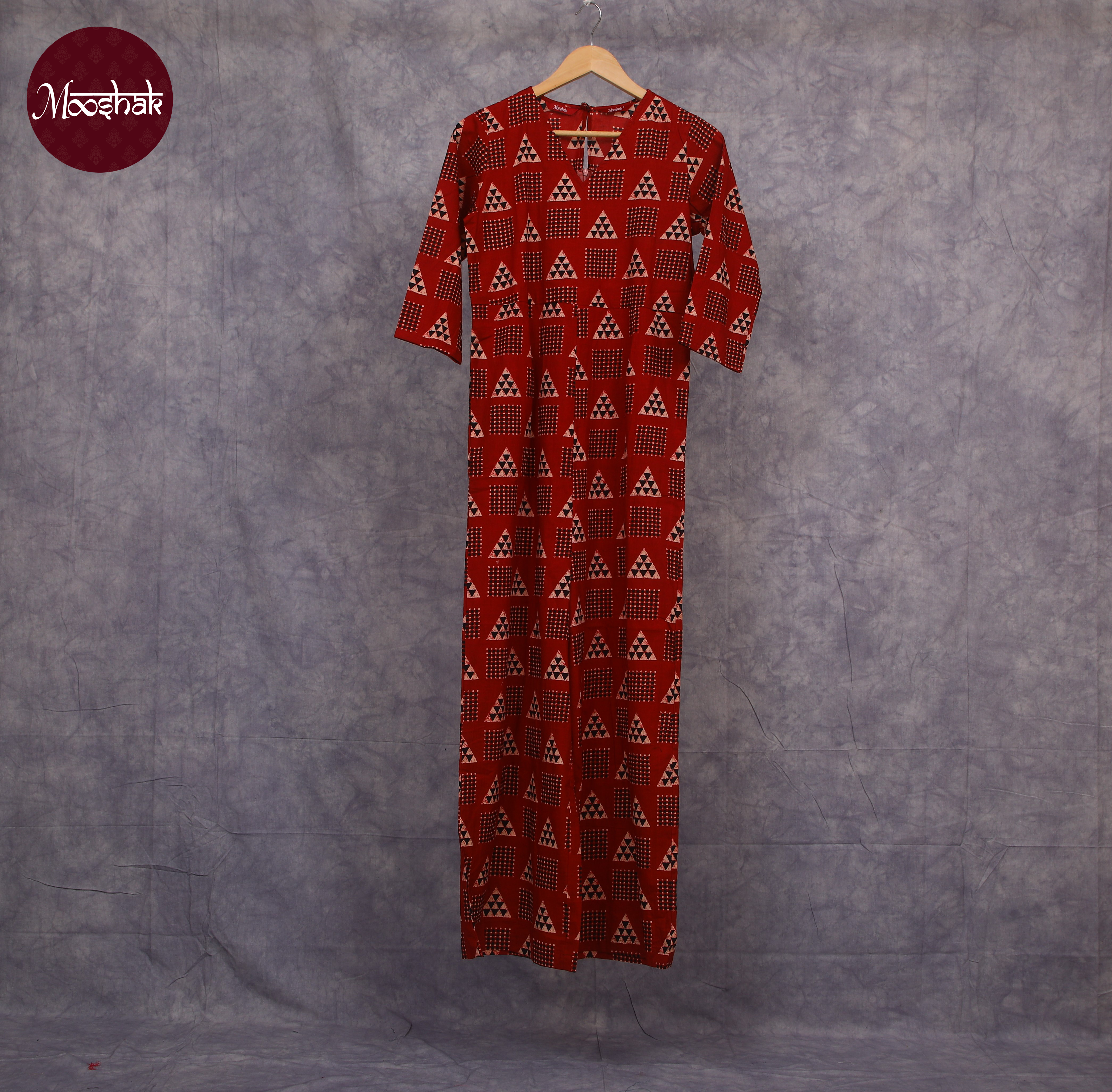 Anokhi - Jumpsuit in Red Ajrakh
