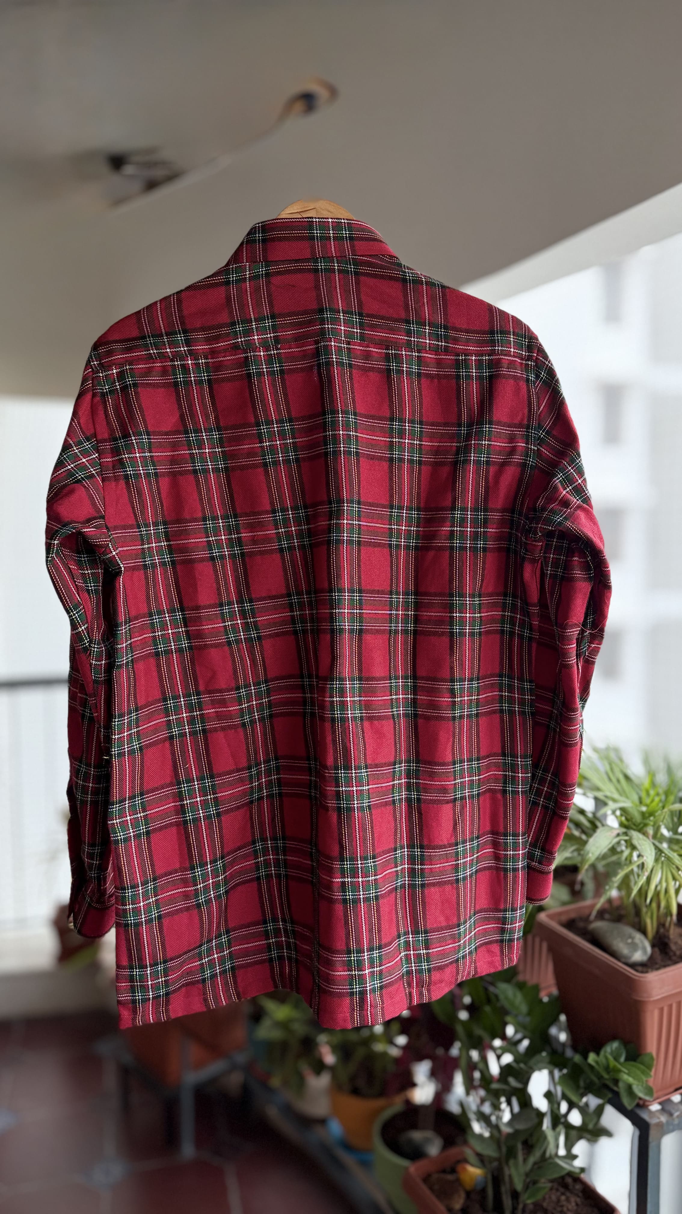 Classic Red Checks Dad and Son Twinning Shirts