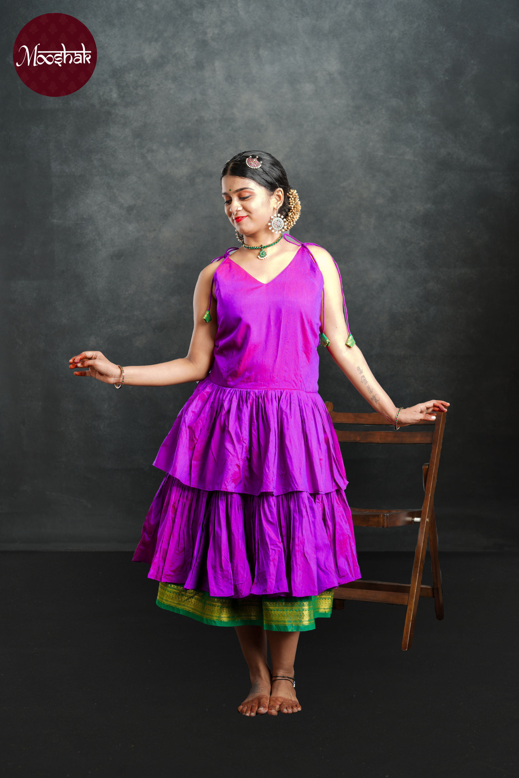 Little Miss Sunshine - Frock-Dress in Dual shade of purple