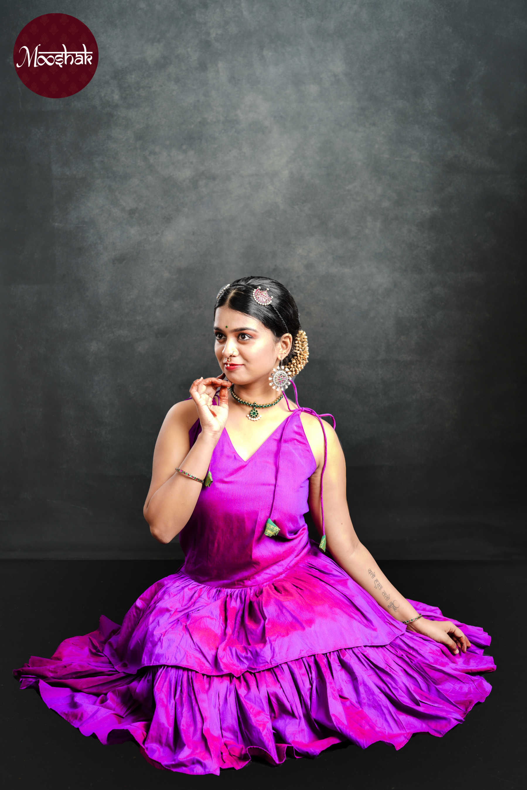 Little Miss Sunshine - Frock-Dress in Dual shade of purple