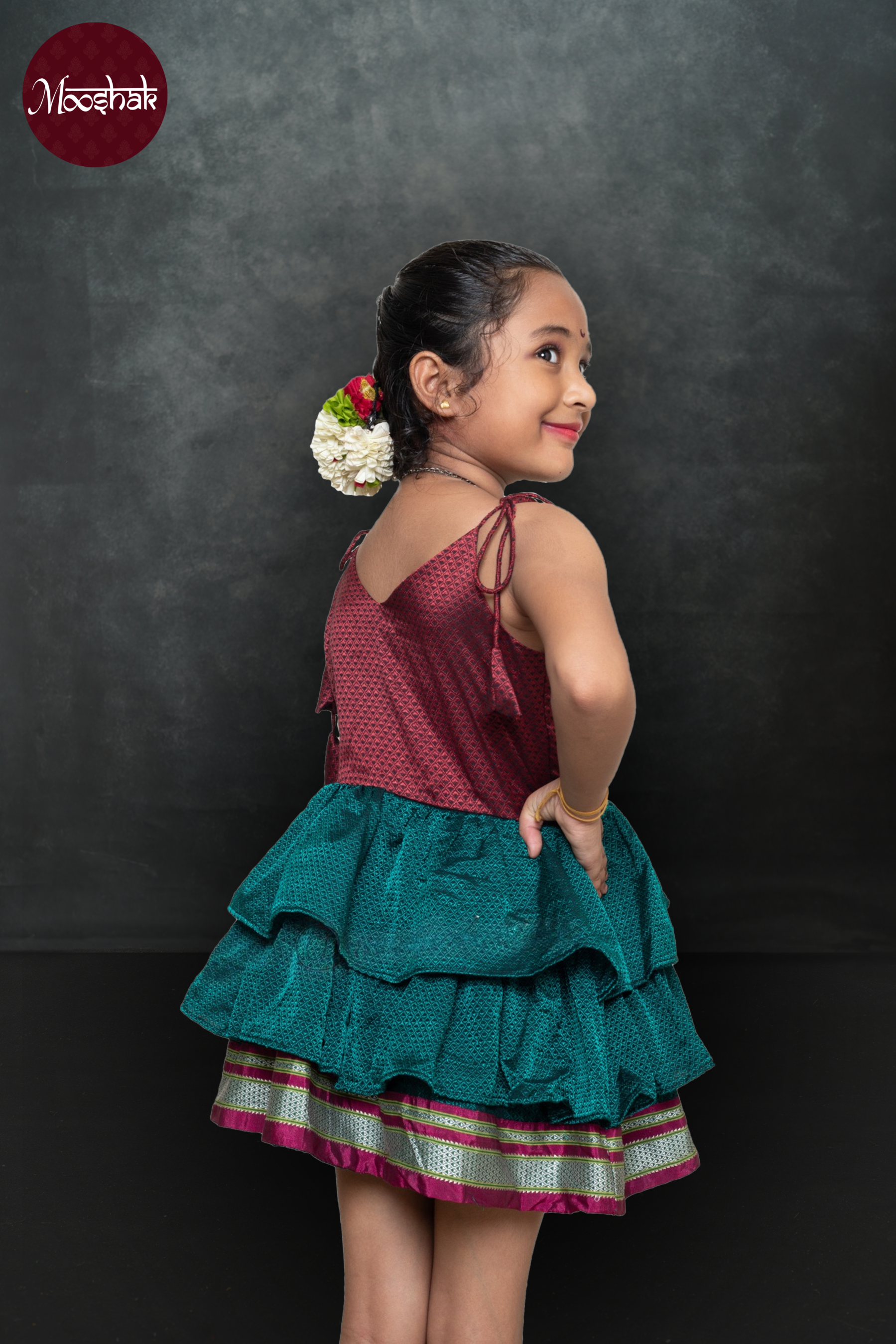 Little Miss Sunshine - Frock-Dress in Red Khun