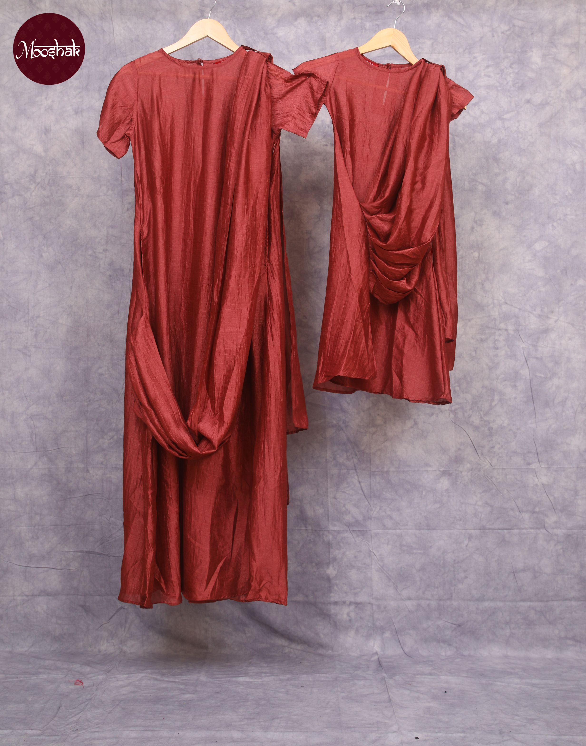 Mangai- Drape - Saree in Onion Pink Georgette