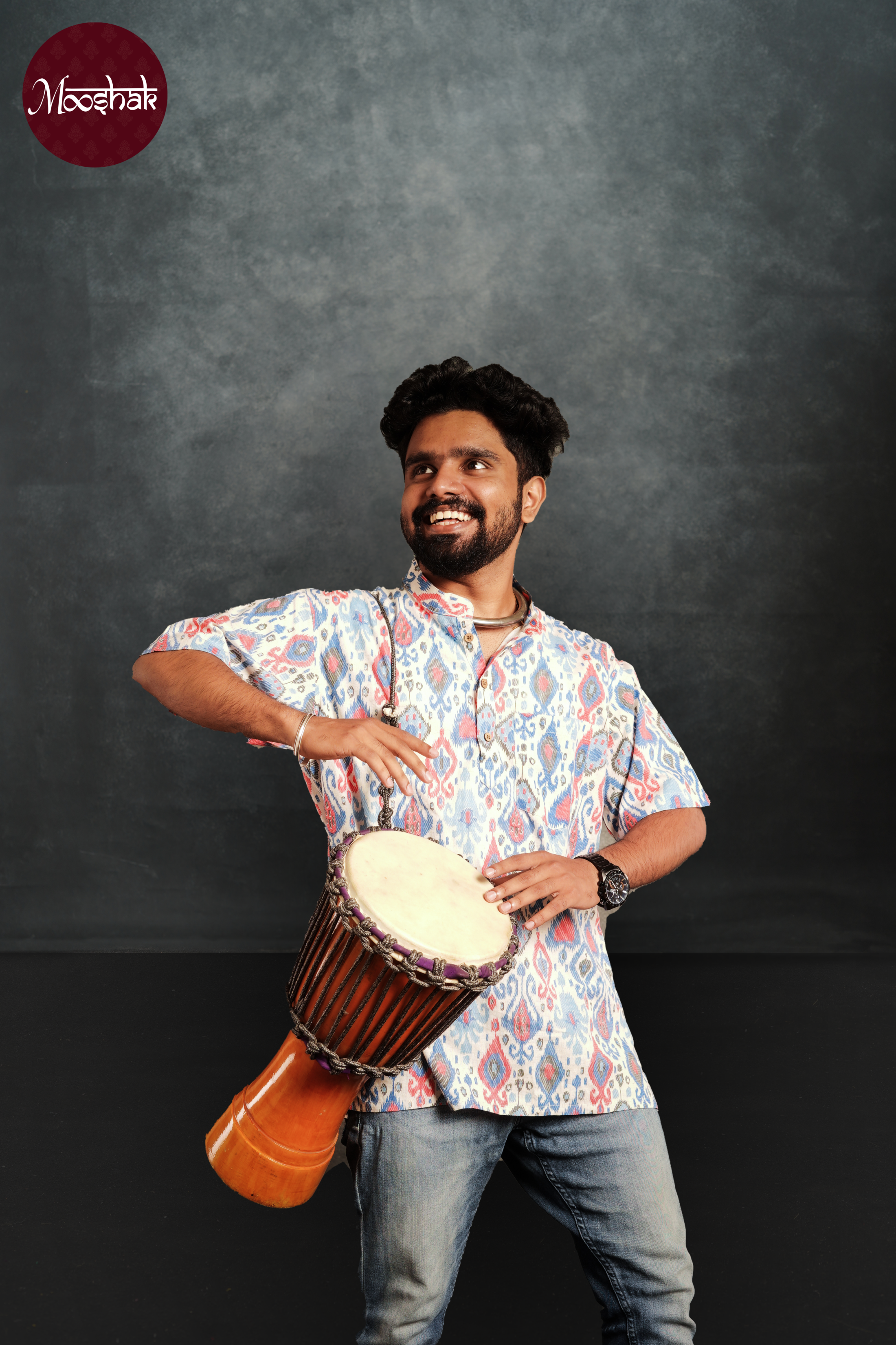 Pioneer - Kurta in Blue-Pink Patola print