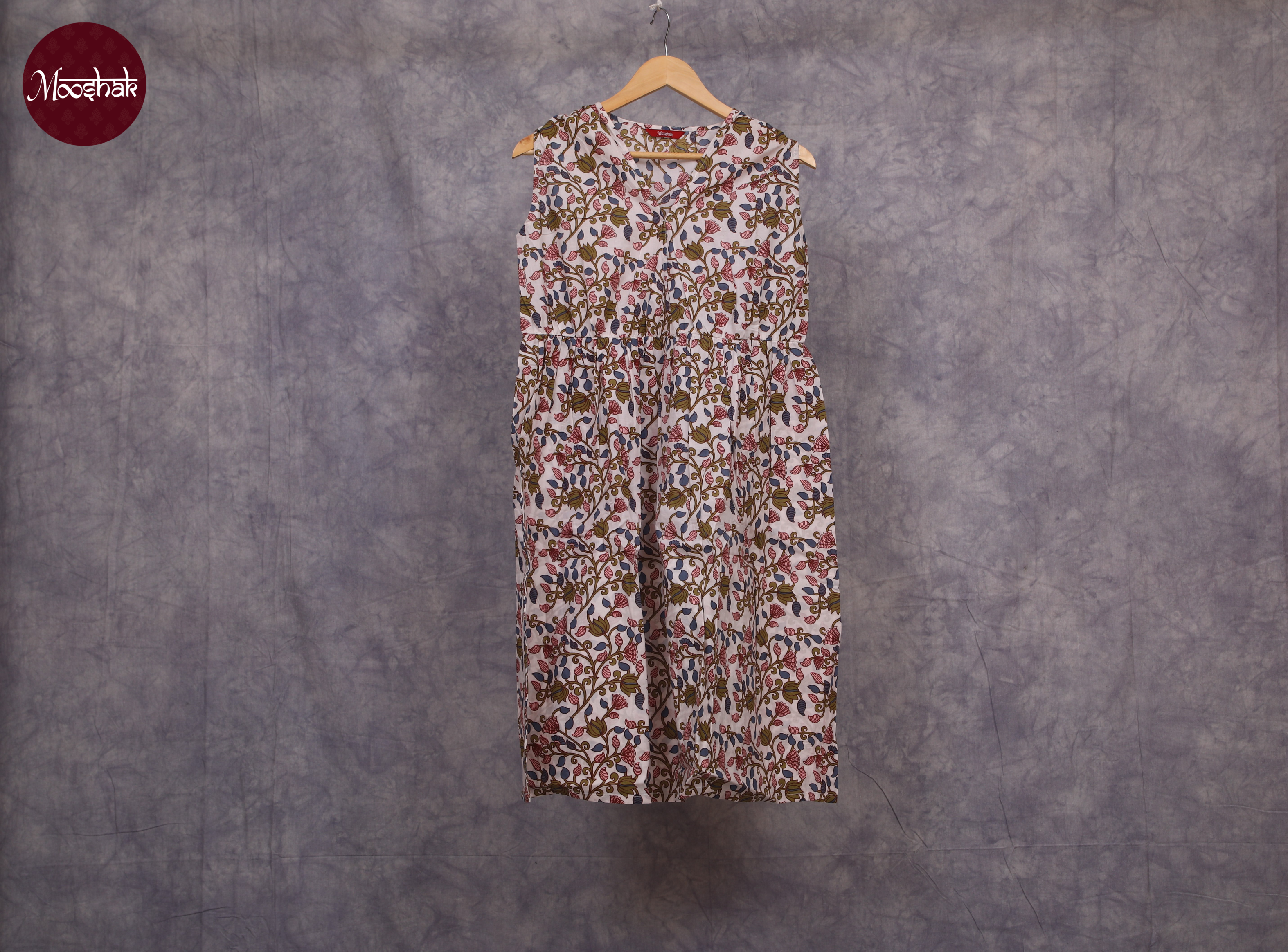 Ragini - Dresses in Pink with gold foil print and White floral prints