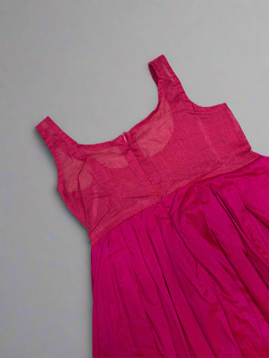 Siya - Pavada Sattai in Kalyani pattu in Pink color
