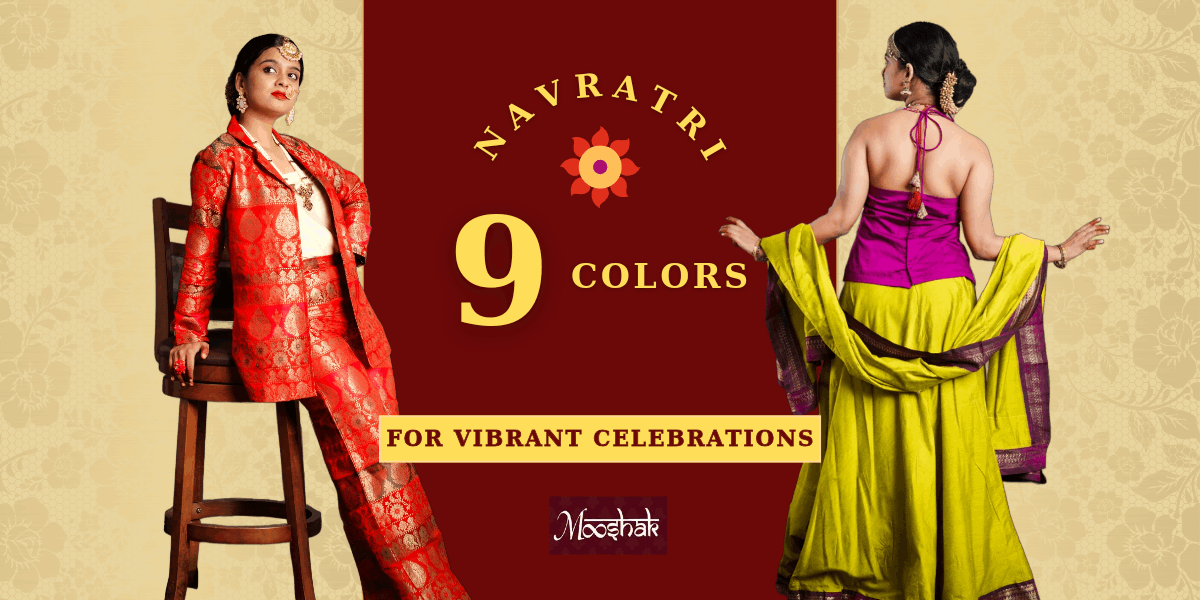 9 colours of navratri twinning matching oufits