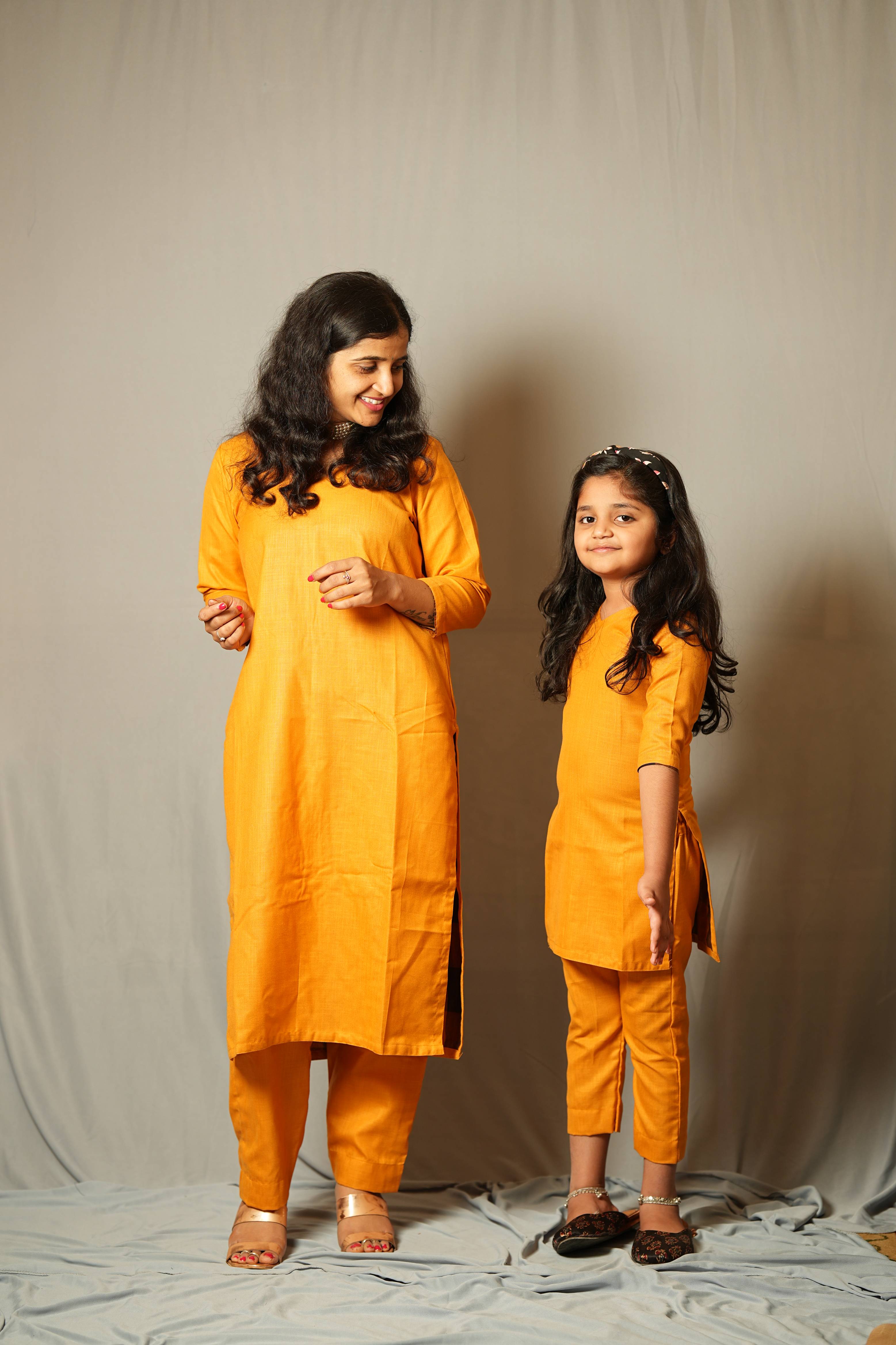 Kanaka -co-ord set in pure cotton with cheetinad checks in mustard