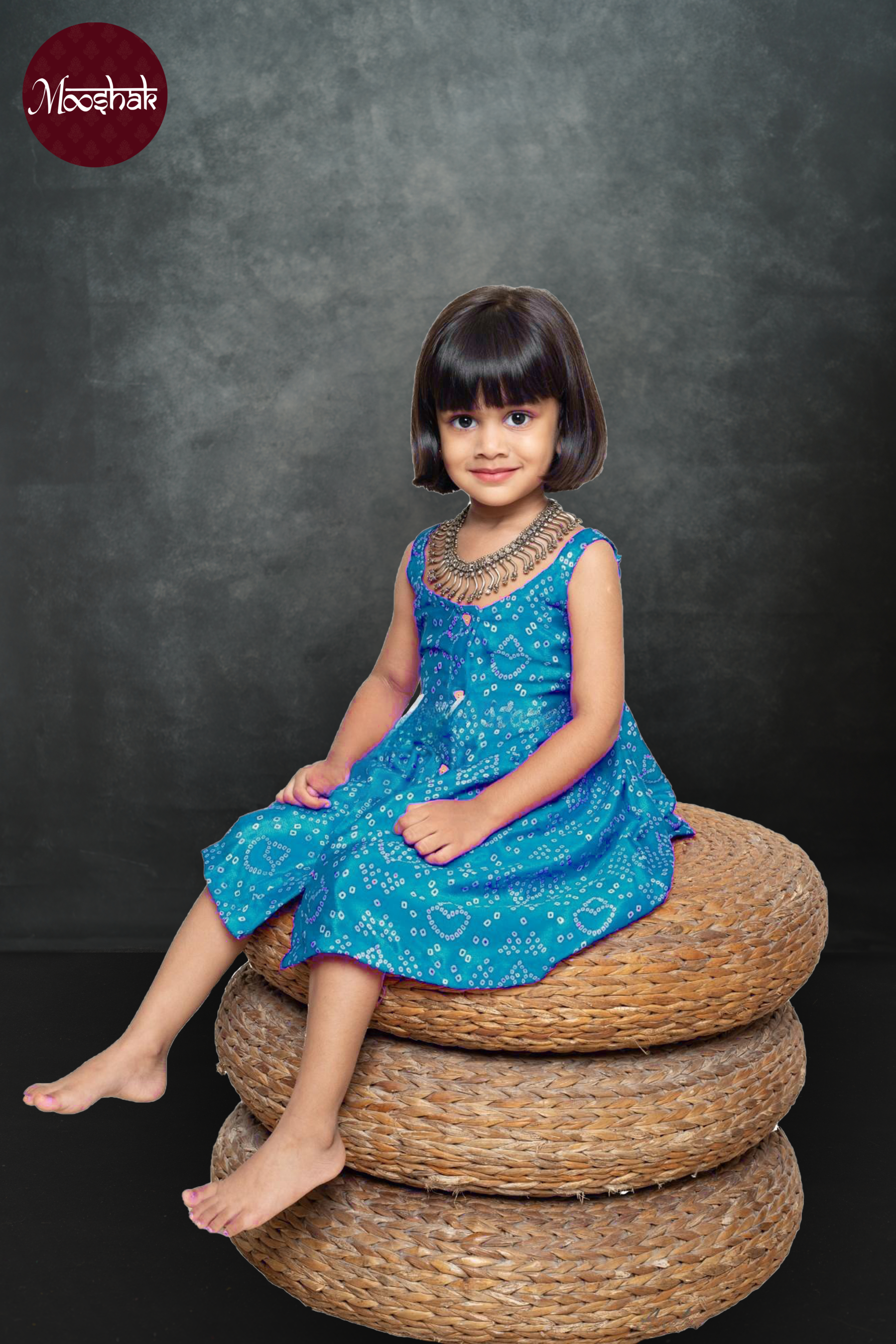 Diva - Frock in Blue Bandhni