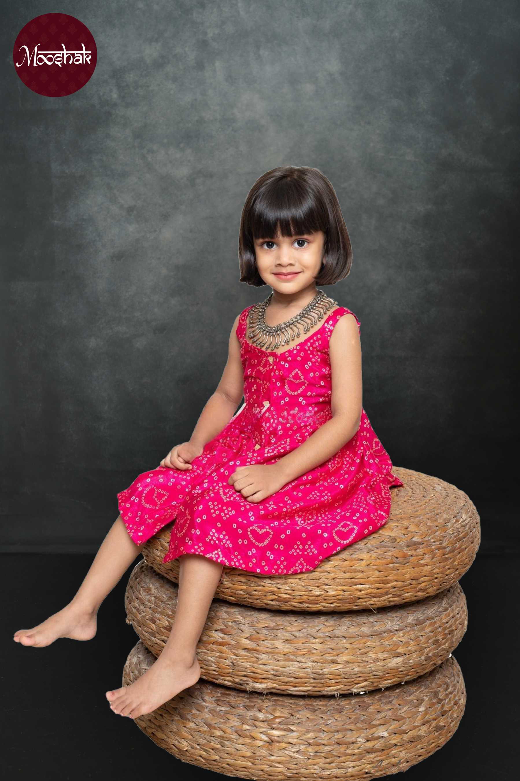 Diva - Frock in Pink Bandhni