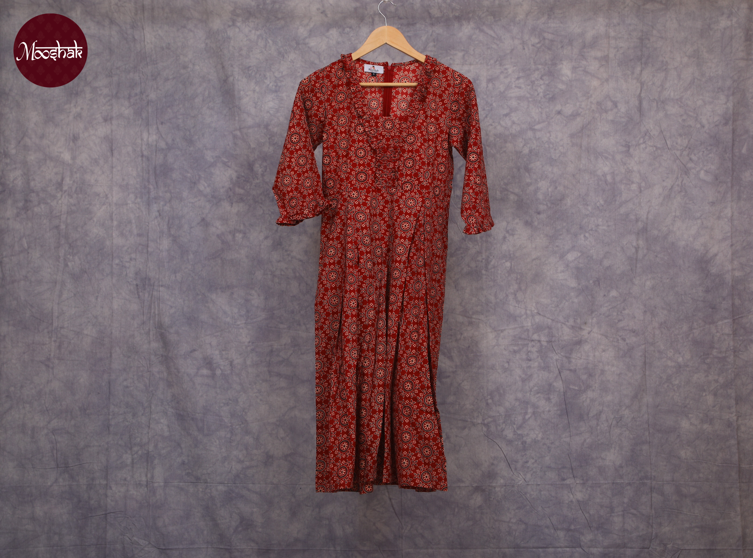 Kinkini - Dresses in Red Circle Ajrakh