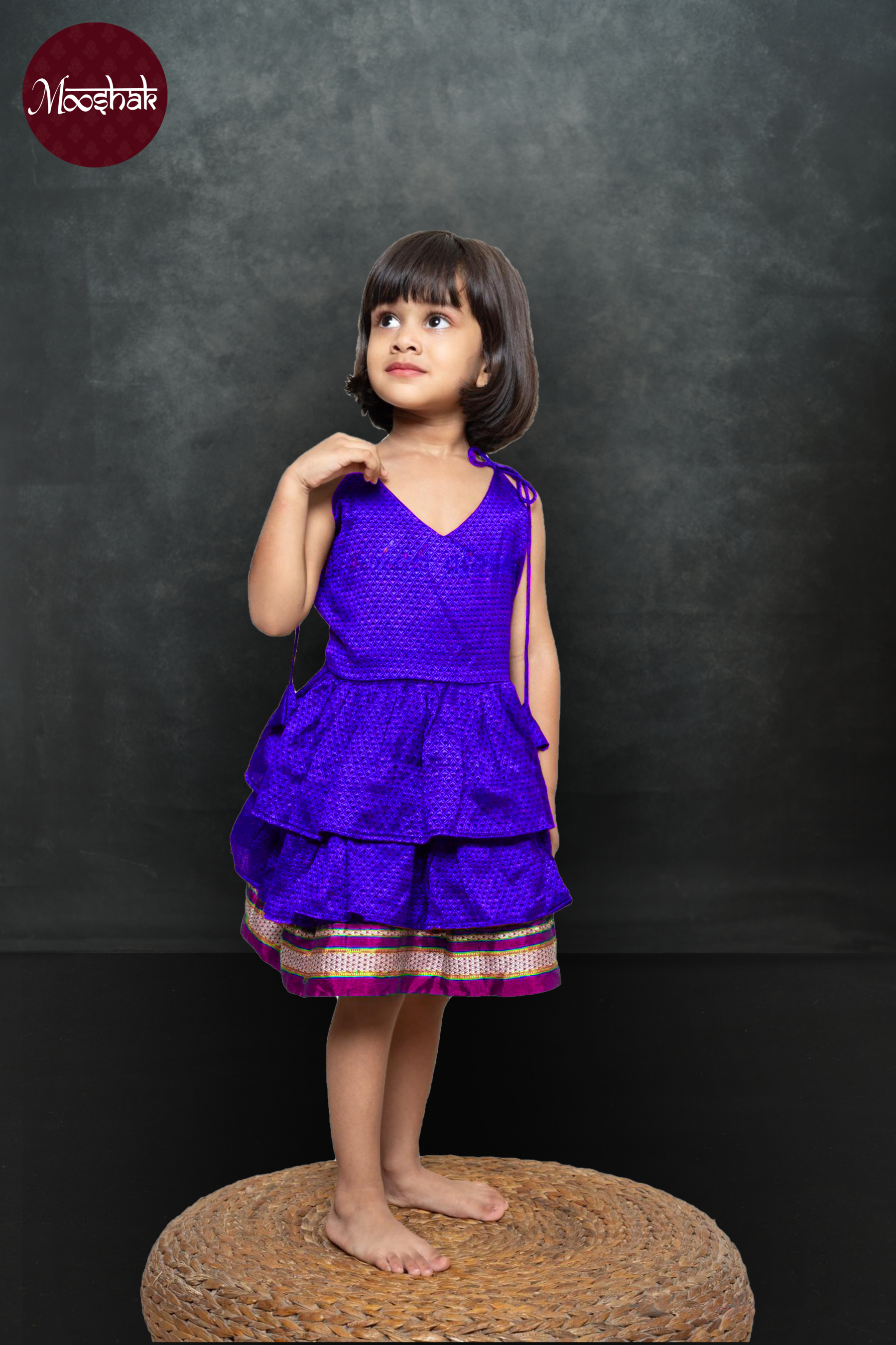 Little Miss Sunshine - Frock-Dress in Purple Khun