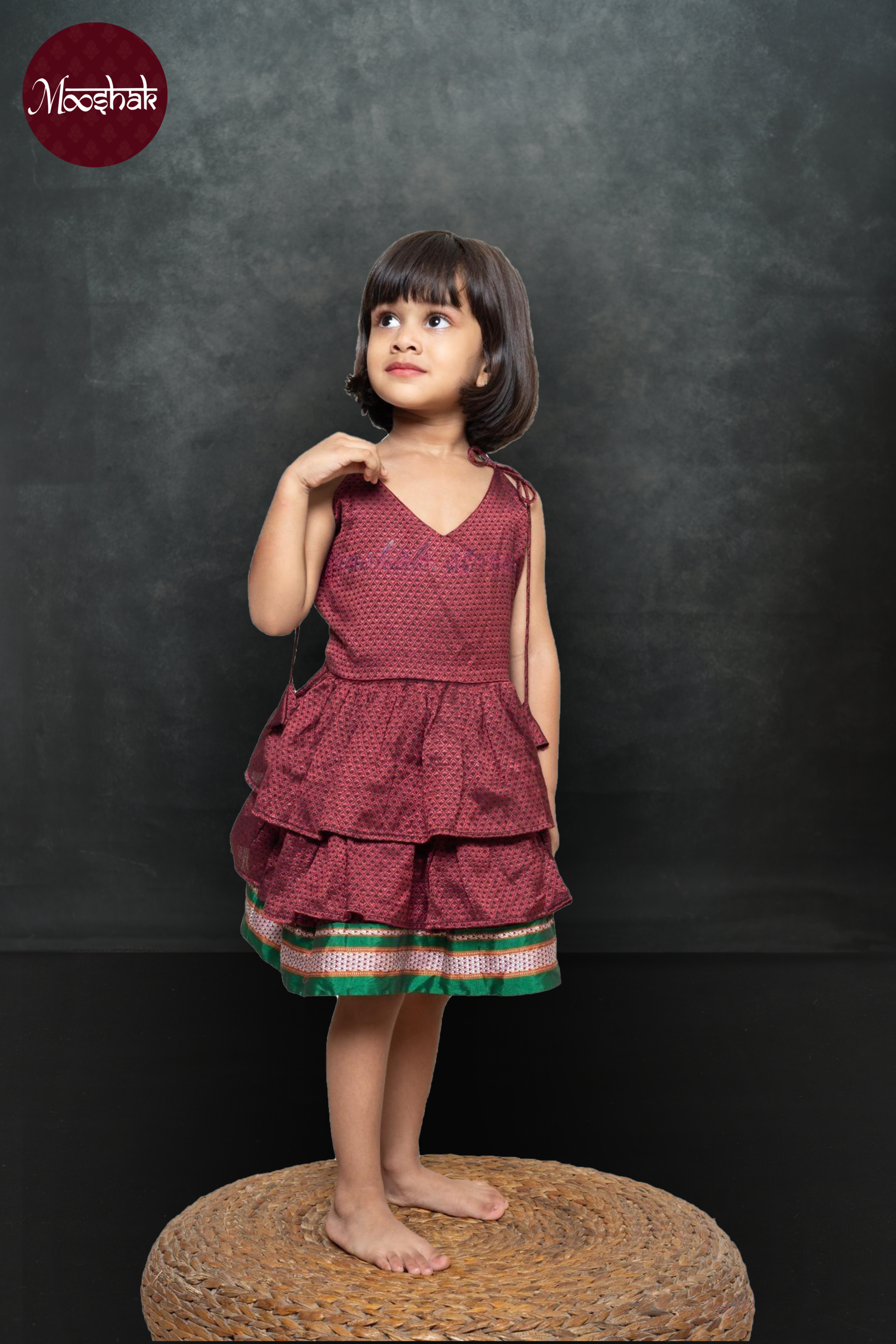 Little Miss Sunshine - Frock-Dress in Red Khun