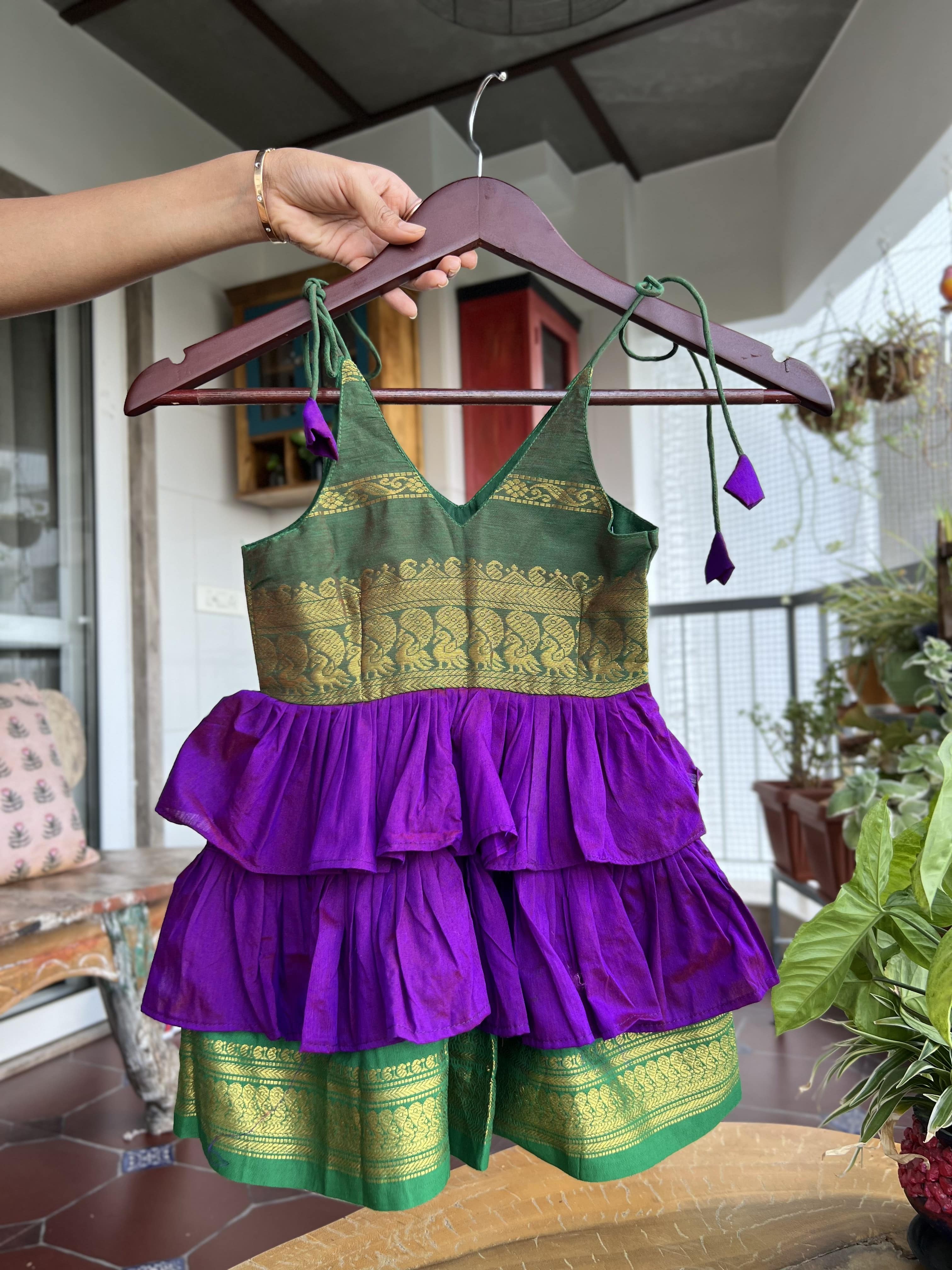 little-miss-sunshine-frock-dress-in-dual-shade-of-purple-with-green-zari