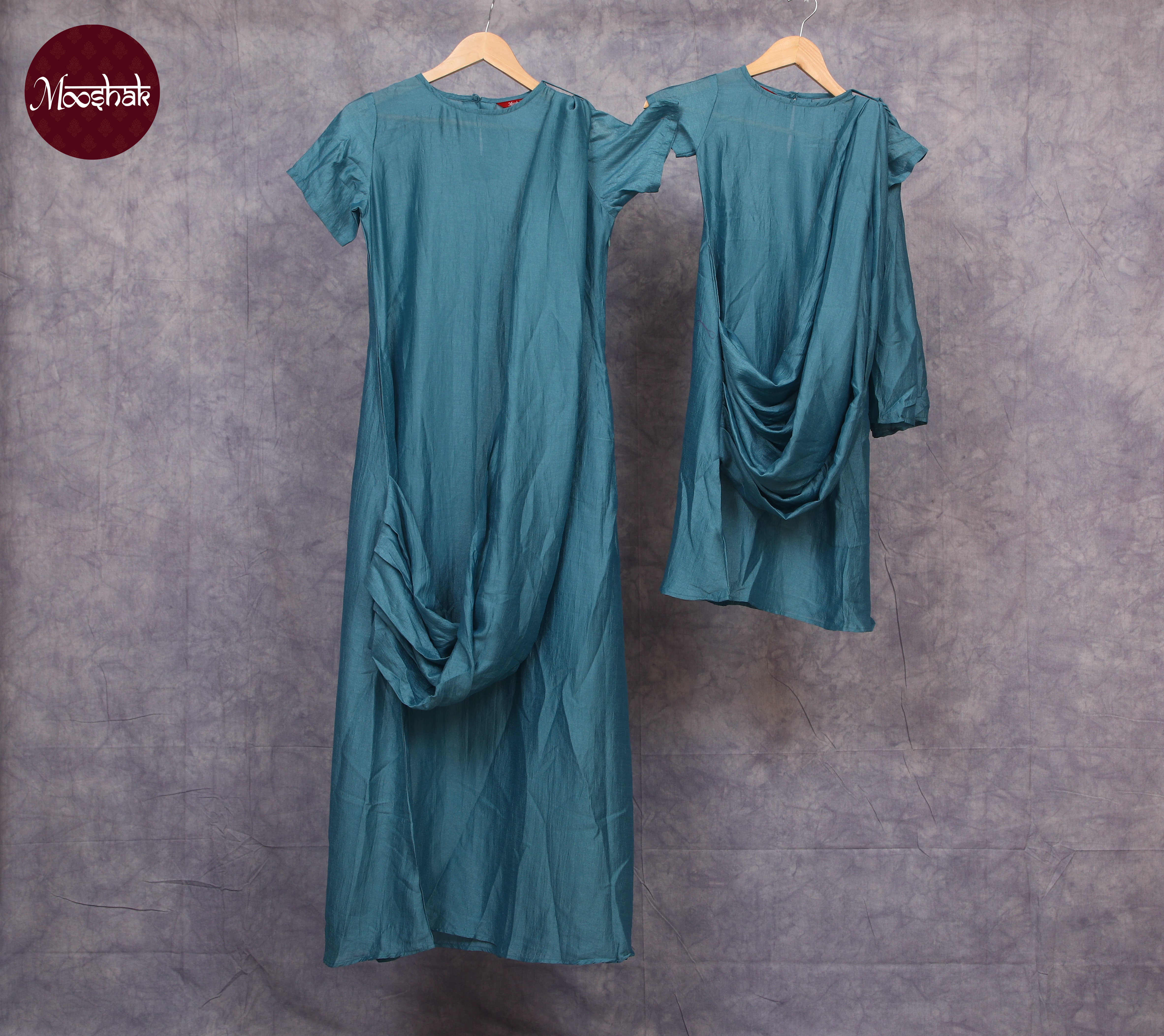 Mangai- Drape - Saree in Blue Georgette