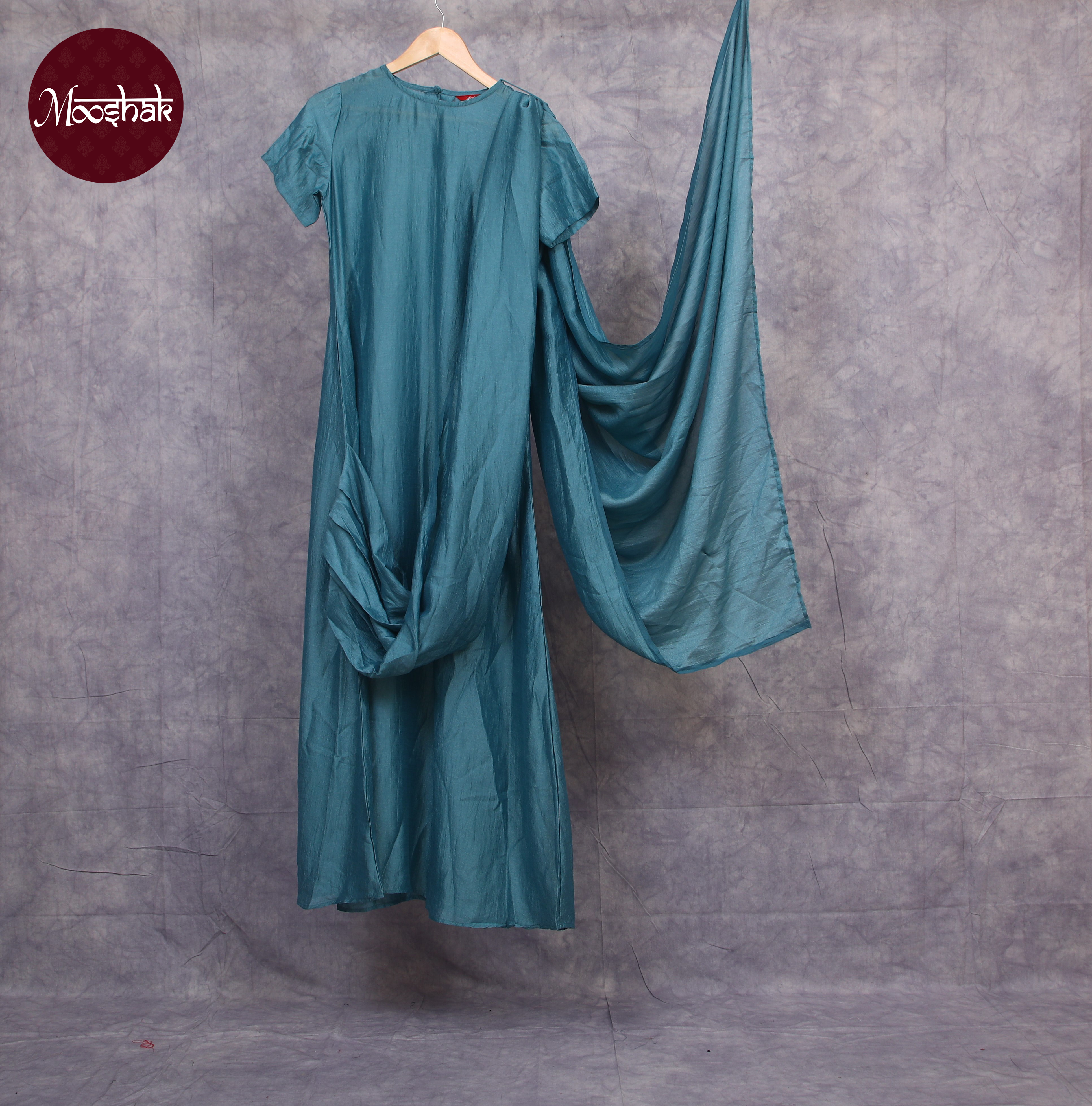 Mangai- Drape - Saree in Blue Georgette