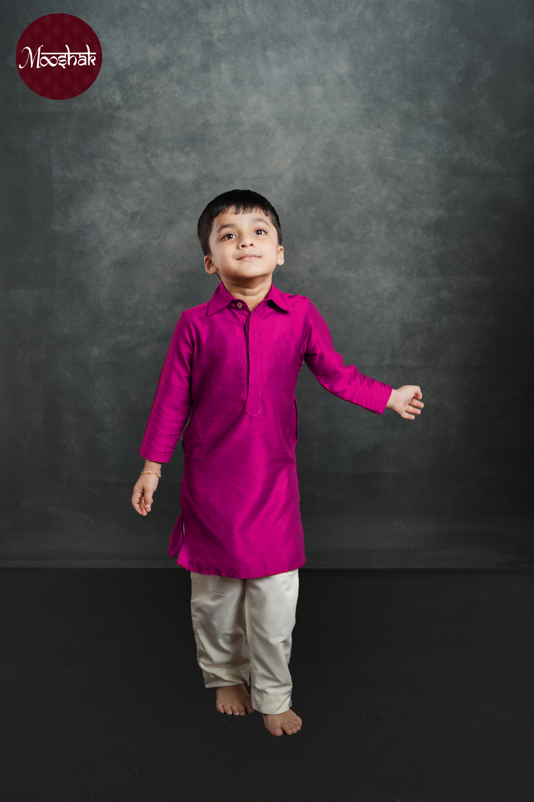 Raahi - Kurta in Pink silk cotton