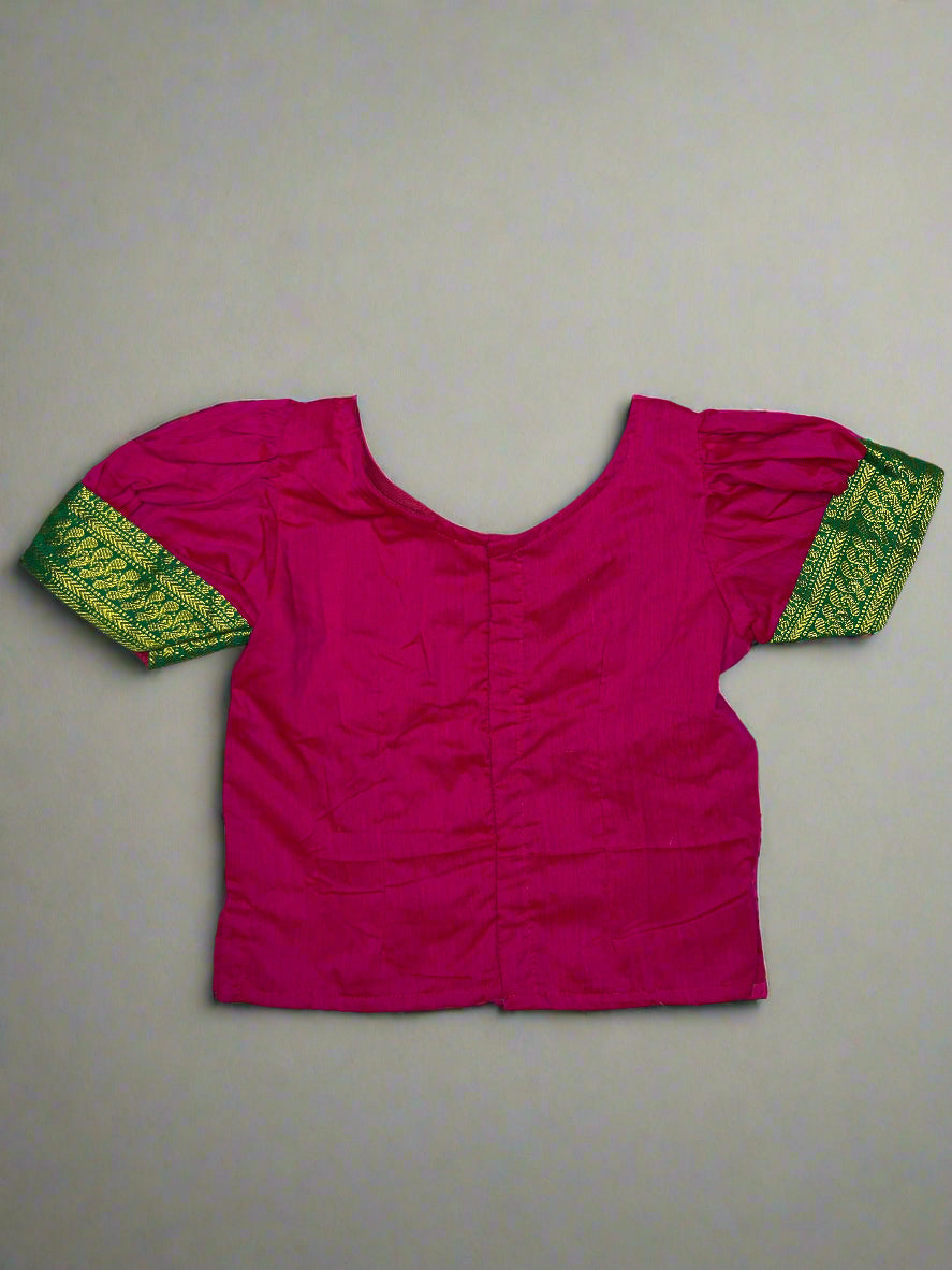 Siya - Pavada Sattai in Kalyani pattu in Pink color