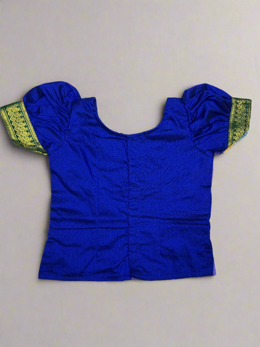 Siya - Pavada Sattai in Kalyani pattu in Blue color