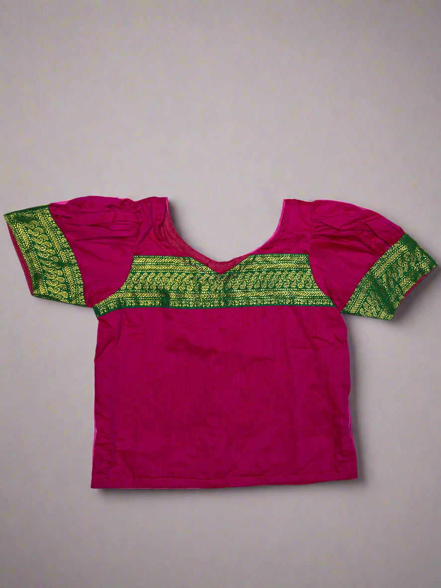 Siya - Pavada Sattai in Kalyani pattu in Pink color